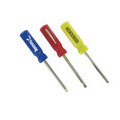 Yellow 2-in-1 Mini Screwdriver w/ Pocket Clip (5 1/2")